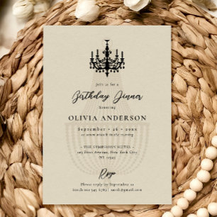 Elegant Chandelier Birthday Celebration Invitation