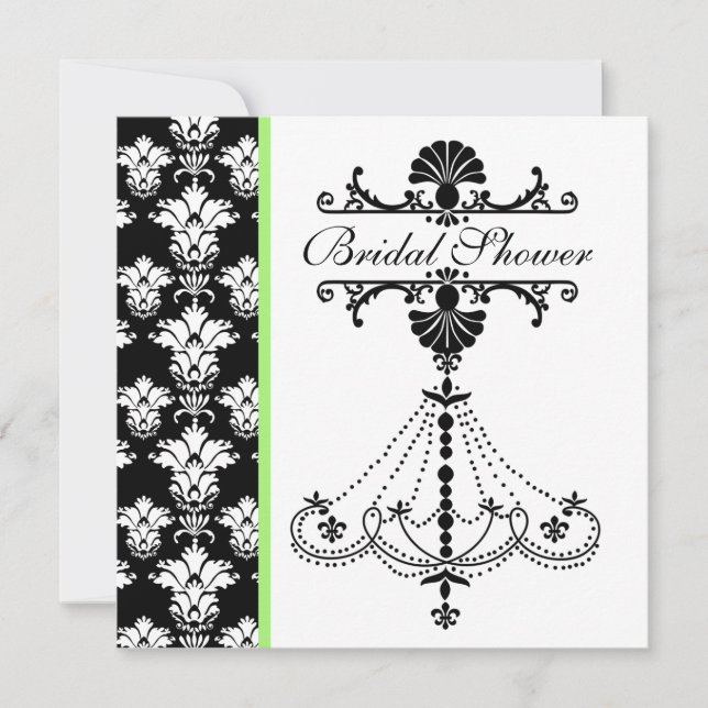 Elegant Chandelier Bridal Shower Invitation (Front)