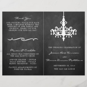 Elegant Chandelier Chalkboard Wedding Collection