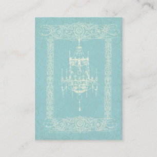 Elegant Chandelier & Filigree Custom Business Card