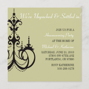 Elegant Chandelier Housewarming Party Invitation