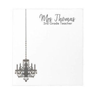 Elegant Chandelier Notepad (Black)