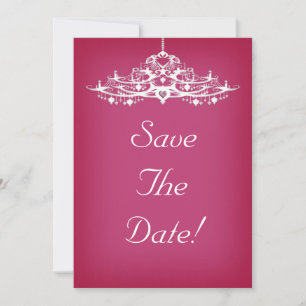 Elegant Chandelier Save The Date Wedding Invitation