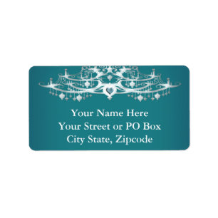 Elegant Chandelier Wedding Label