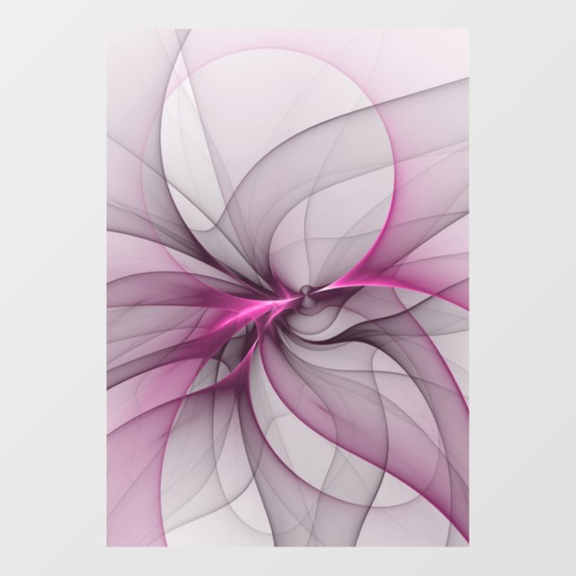 Elegant Chaos Modern Abstract Pink Fractal Art (Sheet)