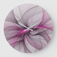 Elegant Chaos Modern Abstract Pink Fractal Art