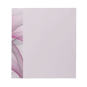 Elegant Chaos Modern Abstract Pink Fractal Art Notepad
