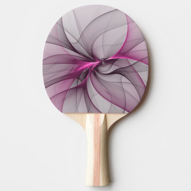 Elegant Chaos Modern Abstract Pink Fractal Art Ping Pong Paddle (Front)