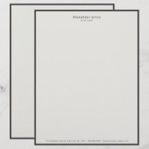 Elegant Charcoal Border Minimalist Professional