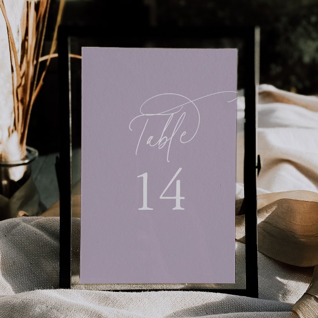 Elegant Charm 5x7" Purple Wedding Table Numbers (Creator Uploaded)