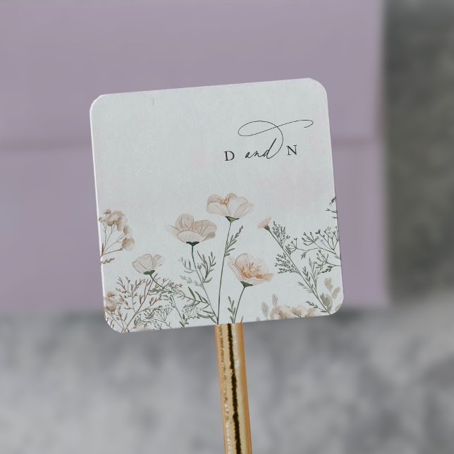 Elegant Charm Garden Wedding Envelope Seal Sticker (Elegant Charm Garden Wedding Envelope Seal Sticker)