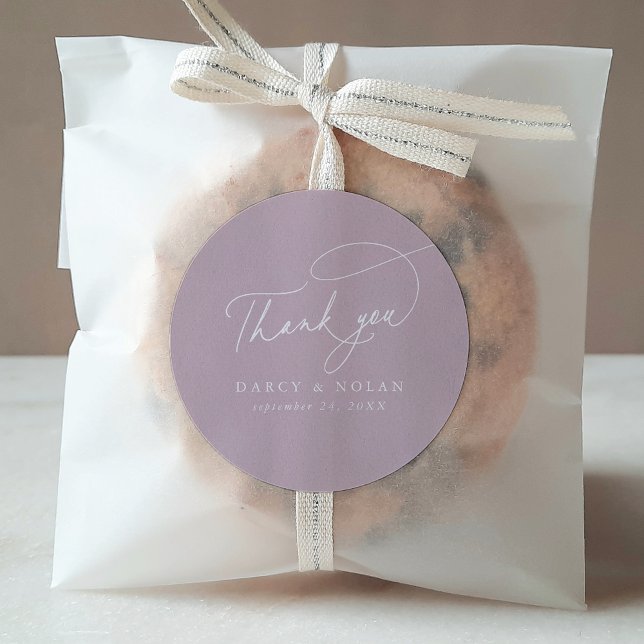 Elegant Charm Pink Wedding Thank You Stickers (Creator Uploaded)