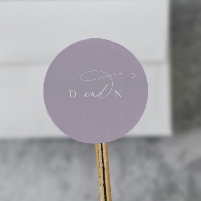 Elegant Charm Purple Wedding Envelope Seal Sticker (Elegant Charm Purple Wedding Envelope Seal Sticker)