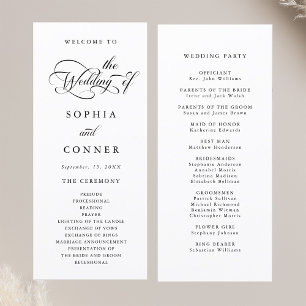 Elegant Charm Script Wedding Ceremony Program