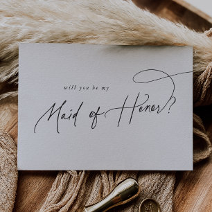 Elegant Charm Will You Be My Maid of Honour Card