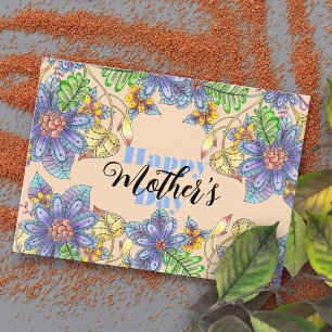 Elegant Charming Colourful Floral Mother's Day Postcard