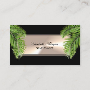 Elegant Charming Professional ,Black,Palm Tree Business Card