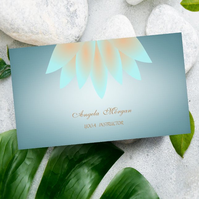 Elegant Charming Professional Lotus Flower Business Card (Creator Uploaded)