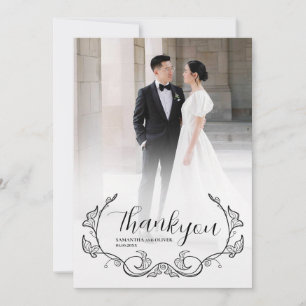 Elegant Charming Simple Photo Thank You Card