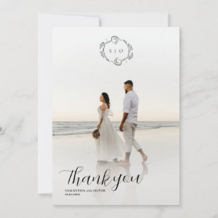 Elegant Charming Simple Photo Thank You Card