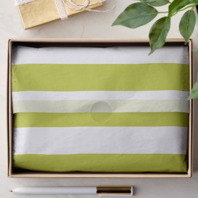 Elegant Chartreuse and White Striped Pattern Tissue Paper (Creator Uploaded)