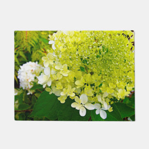 Elegant Chartreuse Green Limelight Hydrangea Doormat