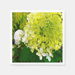 Elegant Chartreuse Green Limelight Hydrangea Napkin