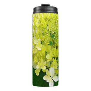 Elegant Chartreuse Green Limelight Hydrangea Thermal Tumbler