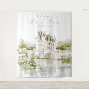 Elegant Chateau French Romance Bridal Shower  Tapestry