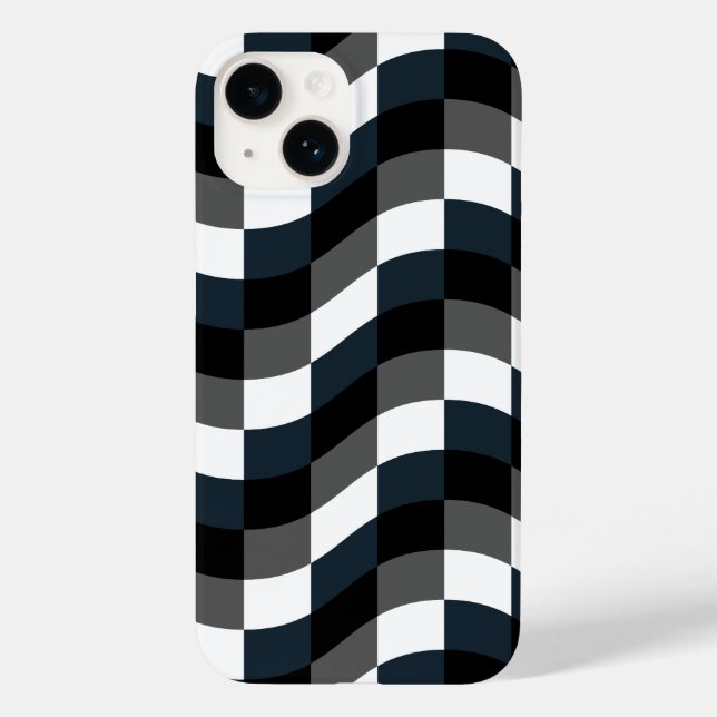 Elegant  Checked Contemporary  Case-Mate iPhone Case (Back)