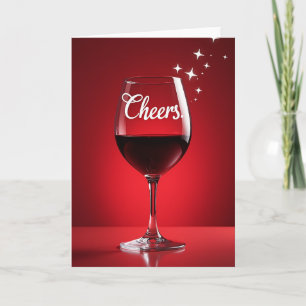 Elegant Cheers Birthday Card