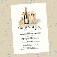 Elegant Cheers to 40 Years Champagne 40th Birthday