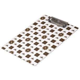 Elegant Chequered Design Clipboard