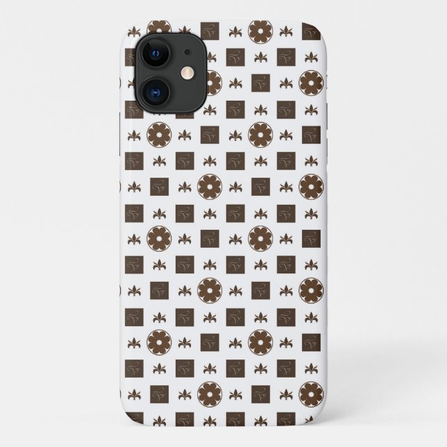 Elegant Chequered Pattern Case-Mate iPhone Case (Back)