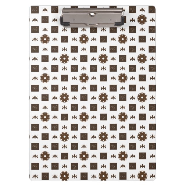 Elegant Chequered Pattern Clipboard (Front)