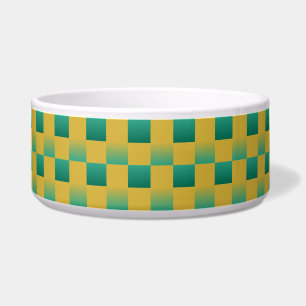 Elegant chequered pattern in green and gold