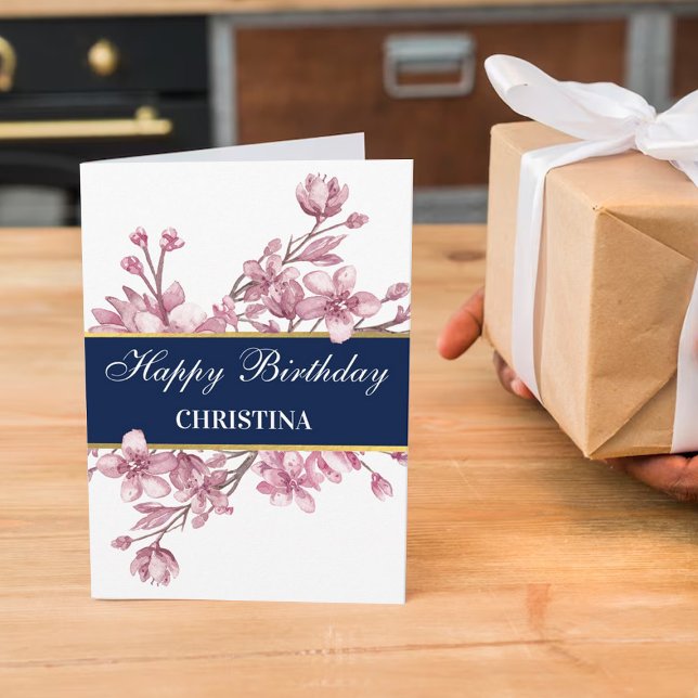 Elegant Cherry Blossom Birthday Card (Creator Uploaded)