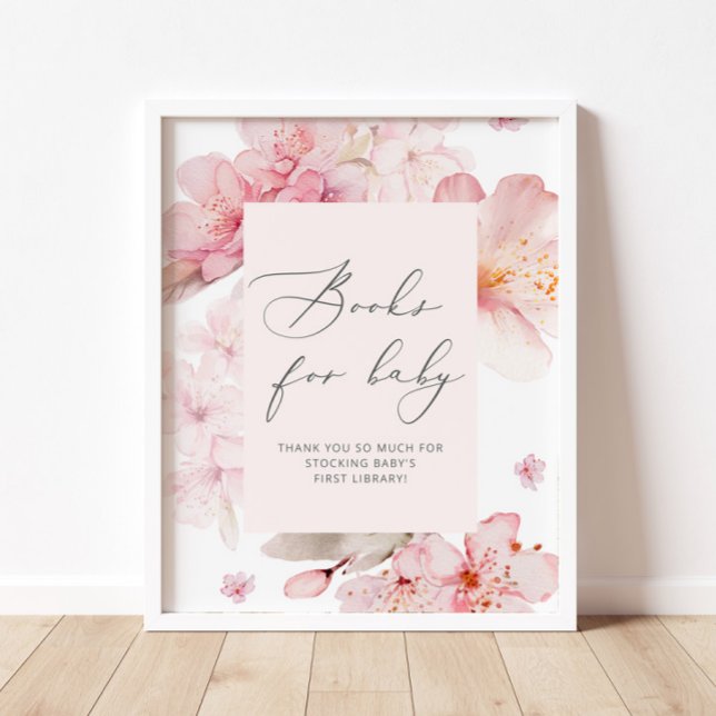 Elegant Cherry blossom Books for baby Poster (Creator Uploaded)