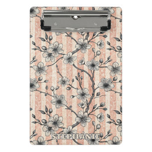 Elegant Cherry Blossom Sakura - Pink & White Mini Clipboard