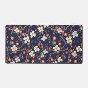 Elegant Cherry Blossom Seamless Pattern (10) Desk Mat