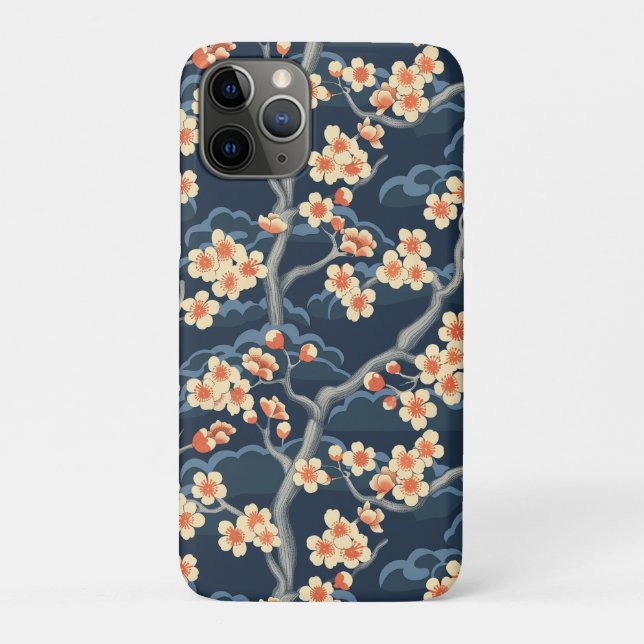 Elegant Cherry Blossom Seamless Pattern (11) Case-Mate iPhone Case (Back)