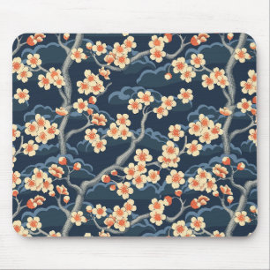 Elegant Cherry Blossom Seamless Pattern (11) Mouse Pad