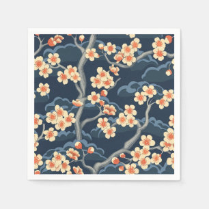 Elegant Cherry Blossom Seamless Pattern (11) Napkin