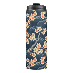Elegant Cherry Blossom Seamless Pattern (11) Thermal Tumbler