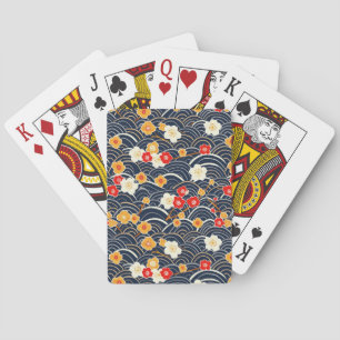 Elegant Cherry Blossom Seamless Pattern (12) Playing Cards