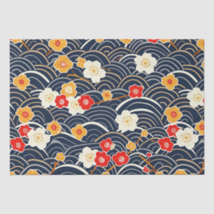 Elegant Cherry Blossom Seamless Pattern (12) Tissue Paper