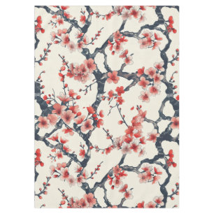 Elegant Cherry Blossom Seamless Pattern (13) Tablecloth