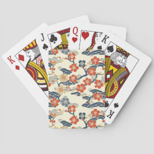 Elegant Cherry Blossom Seamless Pattern (14) Playing Cards