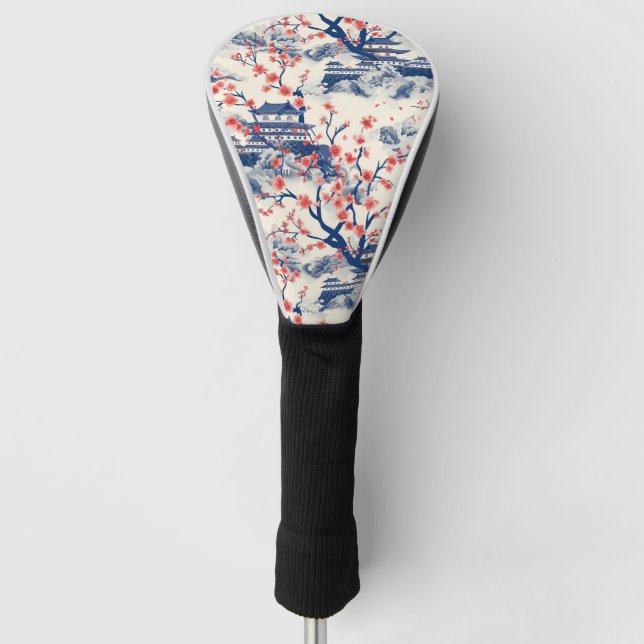 Elegant Cherry Blossom Seamless Pattern (15) Golf Head Cover (Front)
