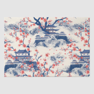 Elegant Cherry Blossom Seamless Pattern (15) Tissue Paper